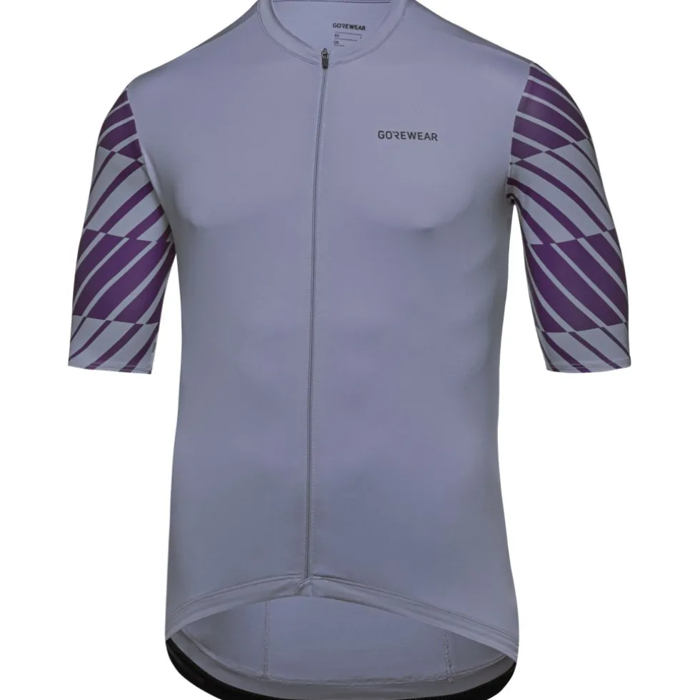 GOREWEAR Swiftride Optical Korte mouw shirt heren - amethyst grey / purple indigo DFDE