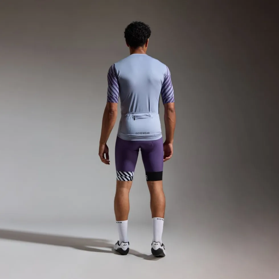 GOREWEAR Swiftride Optical Korte mouw shirt heren - amethyst grey / purple indigo DFDE