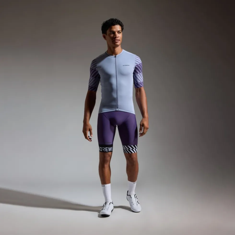 GOREWEAR Swiftride Optical Korte mouw shirt heren - amethyst grey / purple indigo DFDE