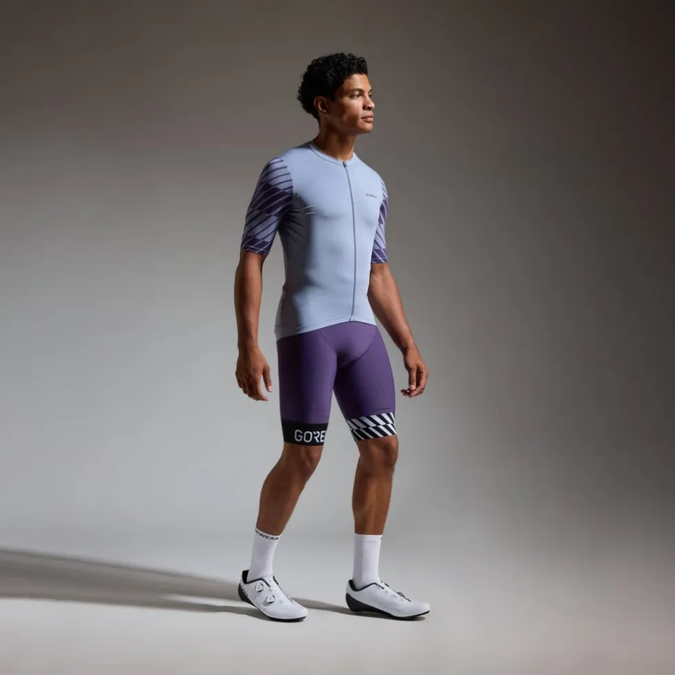 GOREWEAR Swiftride Optical Korte mouw shirt heren - amethyst grey / purple indigo DFDE
