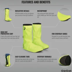 Overschoenen < GripGrab DryFoot 2 Everyday Waterdichte Overchoenen - Yeow Hi-Vi
