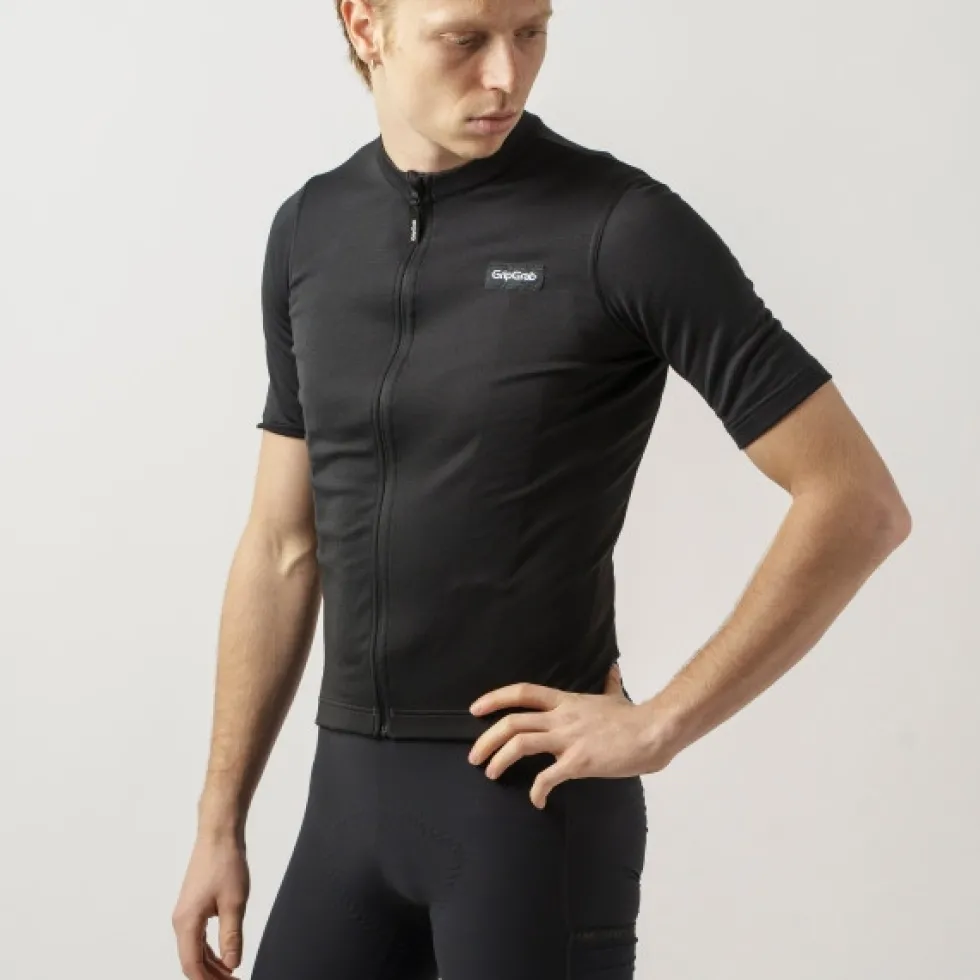 GripGrab EXPLR Merinotech Fietsshirt Korte Mouwen Heren - Zwart