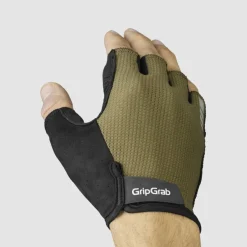 GripGrab EXPLR RC Max Padded Handschoenen met Korte Vingers - Olive Green