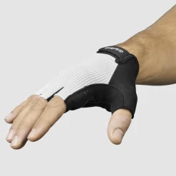 Wielerhandschoenen < GripGrab EXPR RC ax Padded Handchoenen et Korte Vinger - Wit