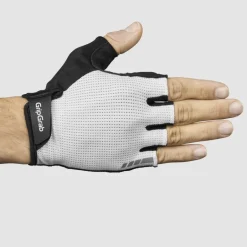 Wielerhandschoenen < GripGrab EXPR RC ax Padded Handchoenen et Korte Vinger - Wit
