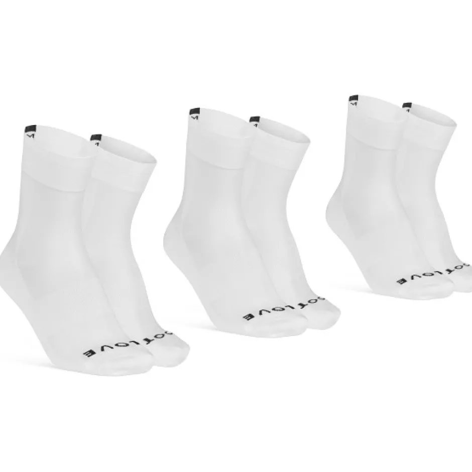 Fietssokken < GripGrab ightweight okken - et van 3 - Wit