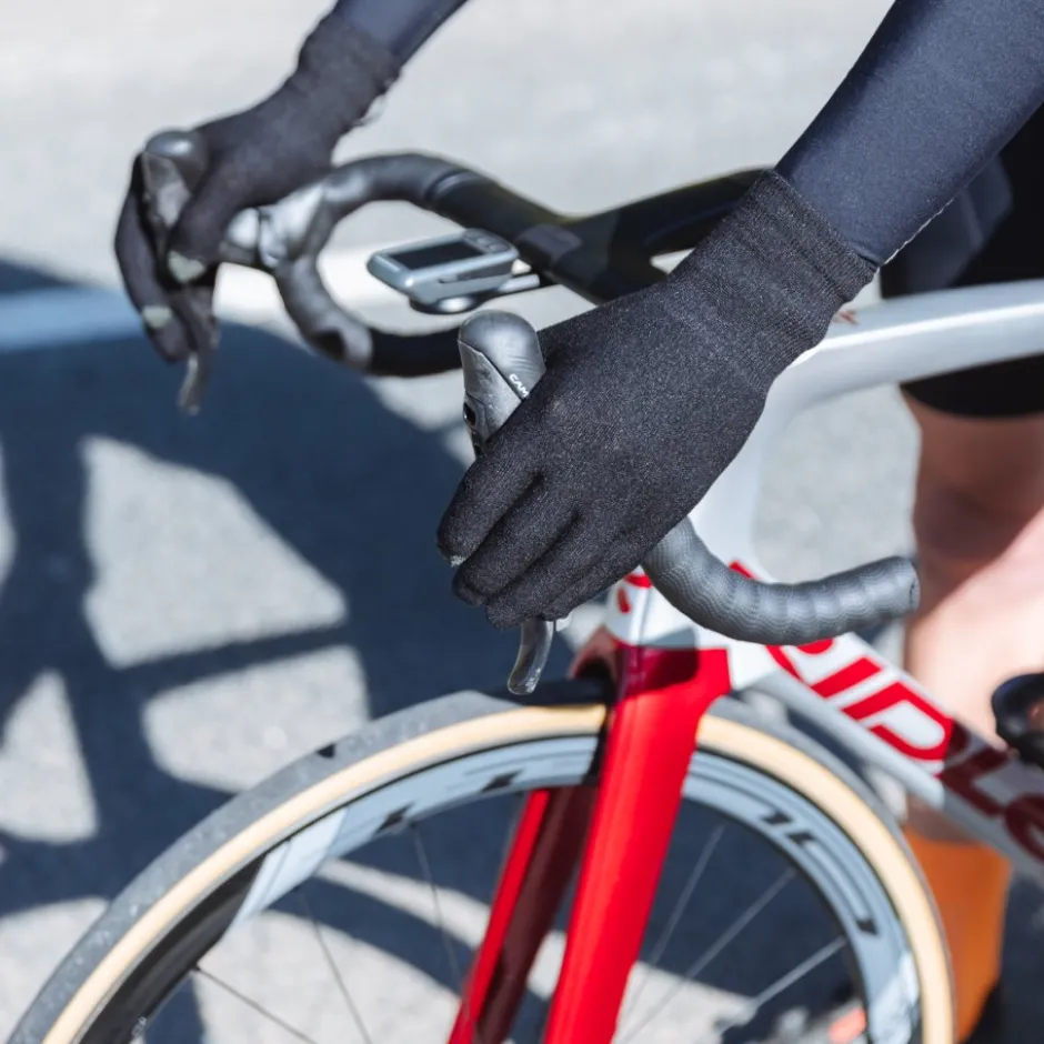 Wielerhandschoenen < GripGrab Merino Wool Liner Handschoenen - Zwart