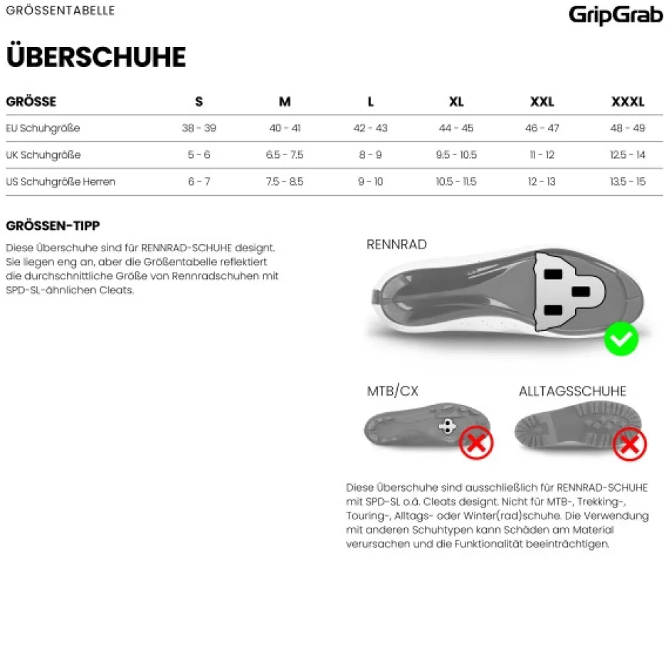 Overschoenen < GripGrab PACR Waterproof Winter Racefiets Overschoenen - Zwart