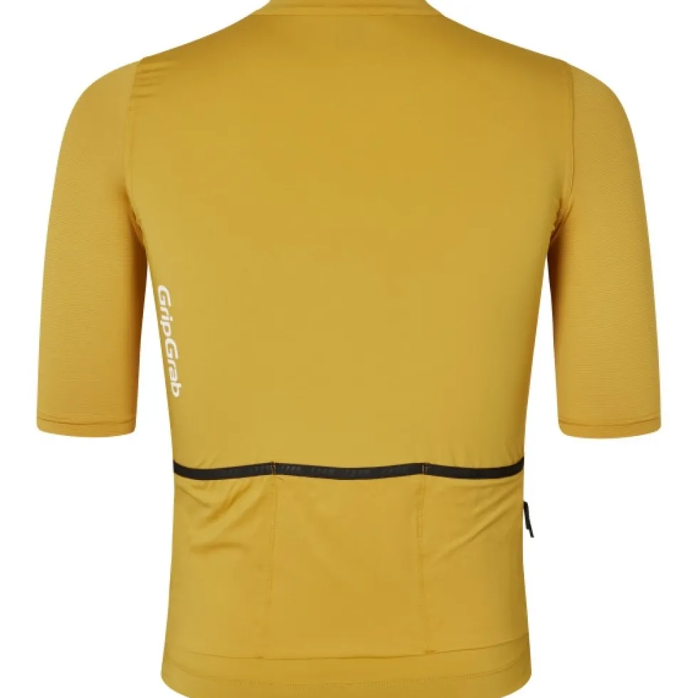 GripGrab RIDE Fietsshirt met Korte Mouwen Heren - Mustard Yellow