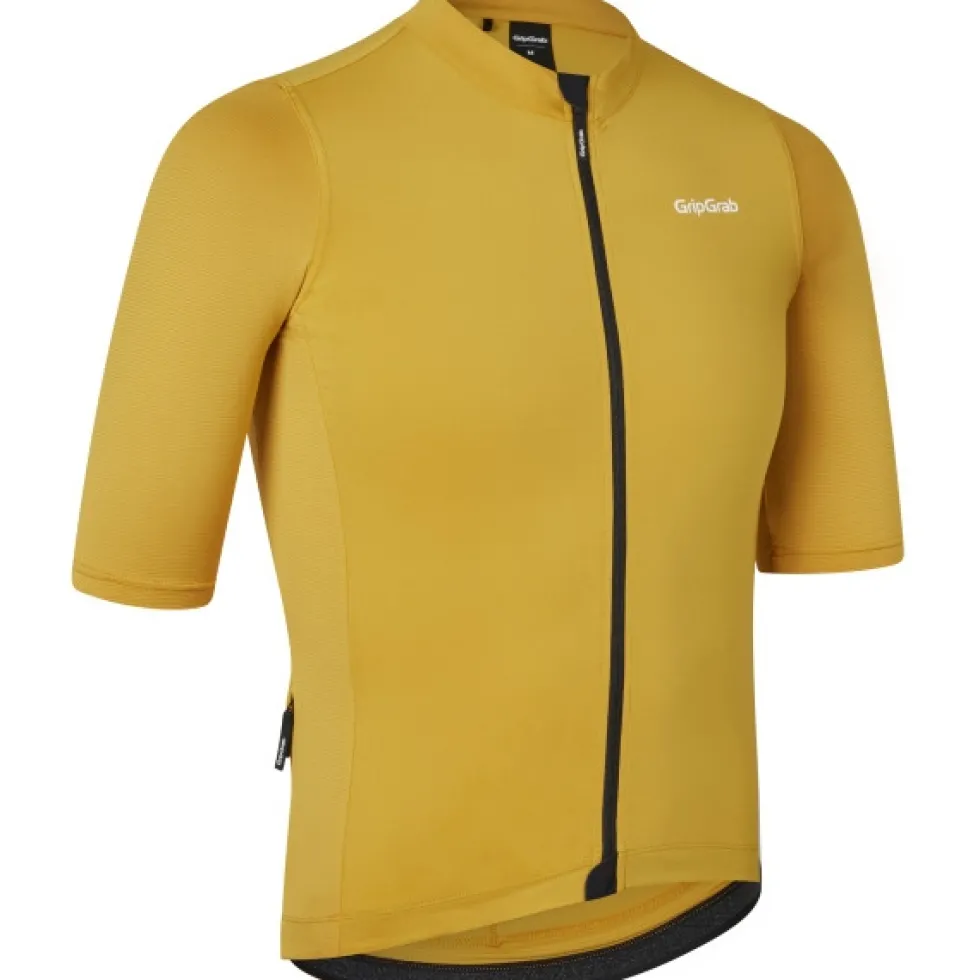GripGrab RIDE Fietsshirt met Korte Mouwen Heren - Mustard Yellow