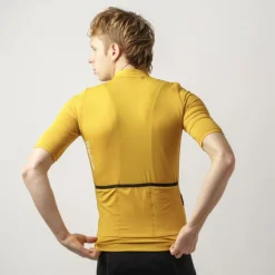 GripGrab RIDE Fietsshirt met Korte Mouwen Heren - Mustard Yellow