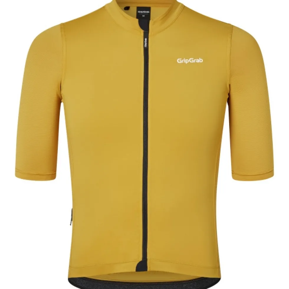 GripGrab RIDE Fietsshirt met Korte Mouwen Heren - Mustard Yellow
