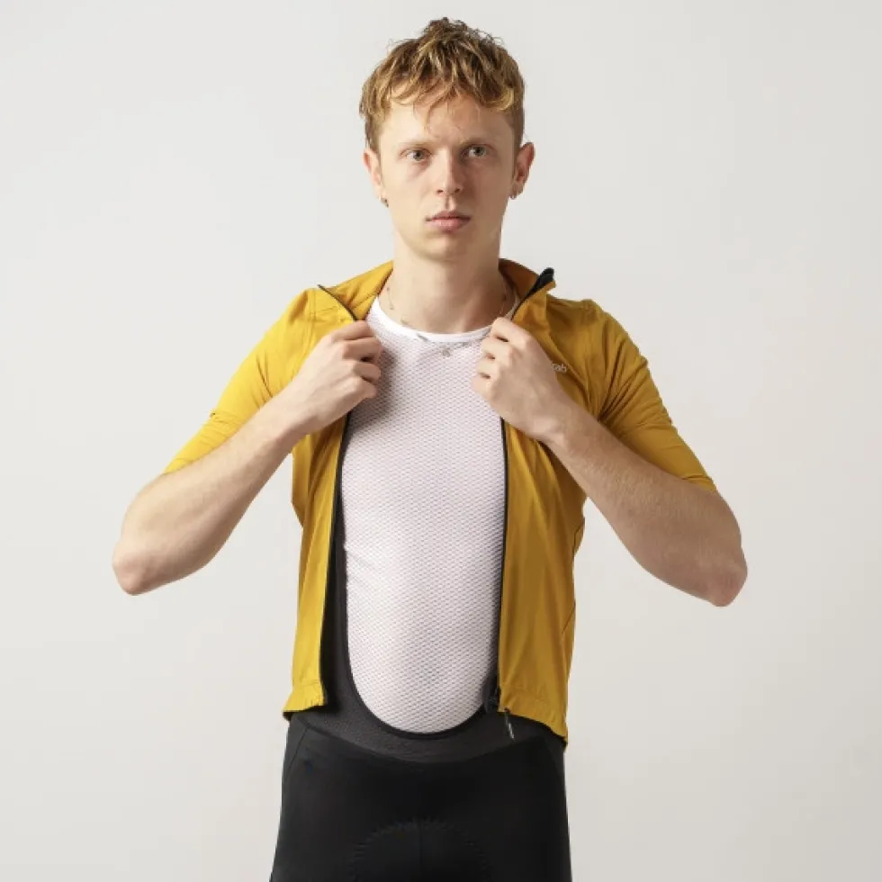 GripGrab RIDE Fietsshirt met Korte Mouwen Heren - Mustard Yellow