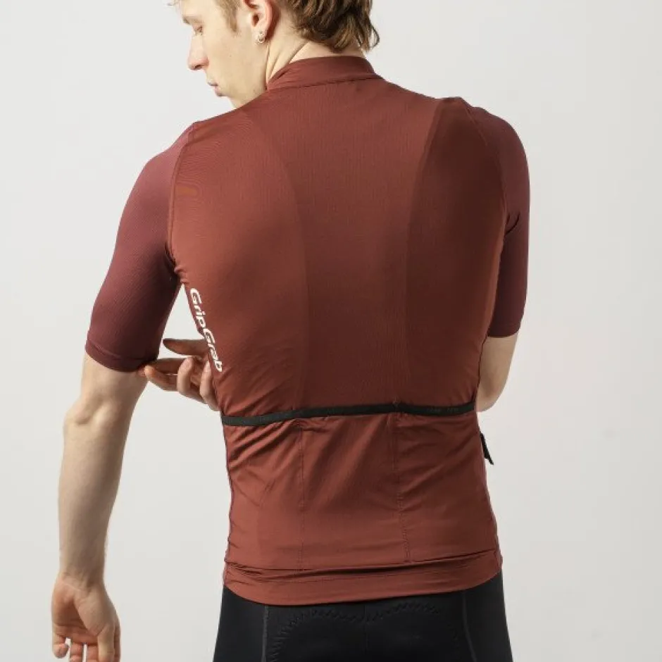 Wielershirts < GripGrab RIDE Fiethirt et Korte ouwen Heren - Dark Red