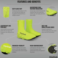 Overschoenen < GripGrab RIDE Hi-Vi Waterdichte Overchoenen - Yeow Hi-Vi