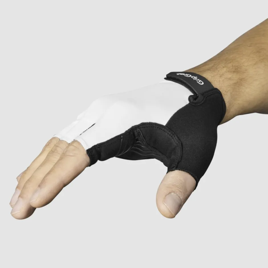 Wielerhandschoenen < GripGrab RIDE RC ax Padded Handchoenen et Korte Finger - Wit