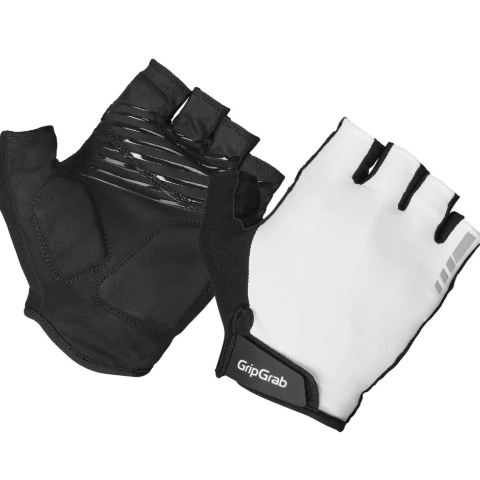 Wielerhandschoenen < GripGrab RIDE RC ax Padded Handchoenen et Korte Finger - Wit