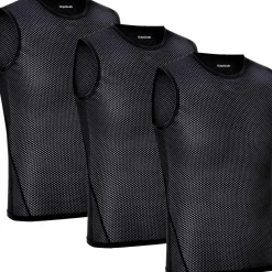 GripGrab Ultralight Mesh Hemd zonder Mouwen Heren - Set van 3 - Zwart