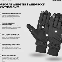 GripGrab Windster 2 Winddichte Handschoenen - Zwart