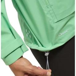 Jacks < Haglöfs Front Proof Jas Dames - mint stone 5LL