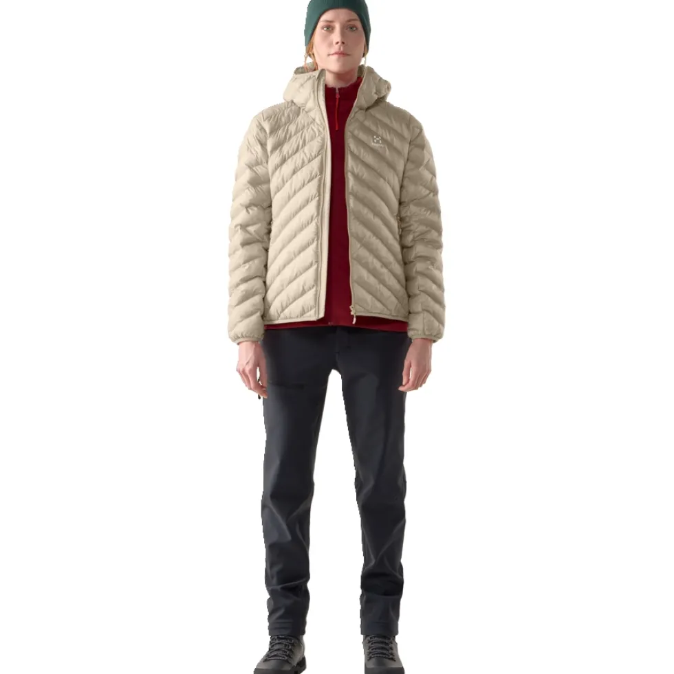 Haglöfs Särna Mimic Jas met Capuchon Dames - chalk beige 5S9