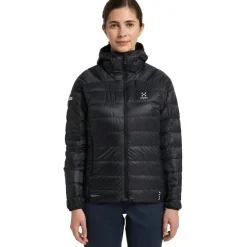 Haglöfs L.I.M Donsjas met capuchon Vrouwen - true black 2C5