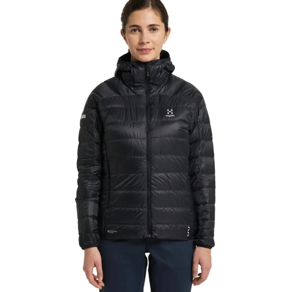 Haglöfs L.I.M Donsjas met capuchon Vrouwen - true black 2C5