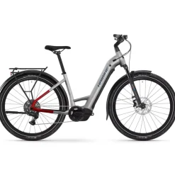 Haibike TREKKING 7 LOW i800Wh - 27.5'' Easy Entry Trekking E-Bike - 2026 - soft grey/red/blue