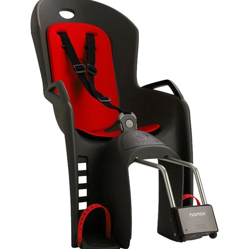 Hamax Amiga Fietsstoeltje voor Kinderen + Framebeugel - grijs/rood