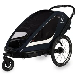 Hamax Breeze Fietskar voor 2 Kinder - Incl. dissel en buggywiel - zwart