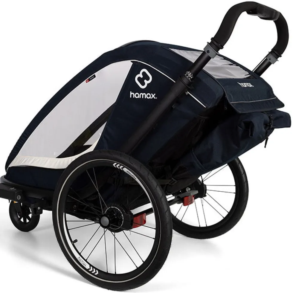 Hamax Breeze Fietskar voor 2 Kinder - Incl. dissel en buggywiel - zwart