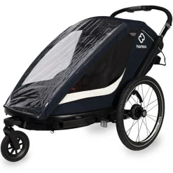 Hamax Breeze Fietskar voor 2 Kinder - Incl. dissel en buggywiel - zwart