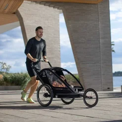 Hamax Breeze Fietskar voor 2 Kinder - Incl. dissel en buggywiel - Navy/Cream