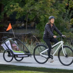 Kinderkarren < Hamax Breeze One Fietskar voor 1 Kind - Incl. dissel en buggywiel - zwart