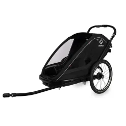 Kinderkarren < Hamax Breeze One Fietskar voor 1 Kind - Incl. dissel en buggywiel - zwart