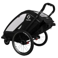 Kinderkarren < Hamax Breeze One Fietskar voor 1 Kind - Incl. dissel en buggywiel - zwart