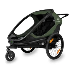 Kinderkarren < Hamax Outback Bike Trailer for 2 Kids - green / black