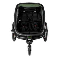 Kinderkarren < Hamax Outback Bike Trailer for 2 Kids - green / black