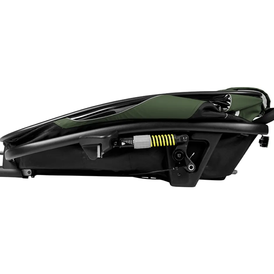 Kinderkarren < Hamax Outback One Bike Trailer for 1 Kid - Incl. Drawbar and Buggy Wheel - red / black