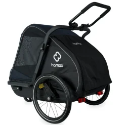 Hamax Pluto Large Fietskar voor Honden - Incl. dissel en buggywiel - marineblauw/zwart