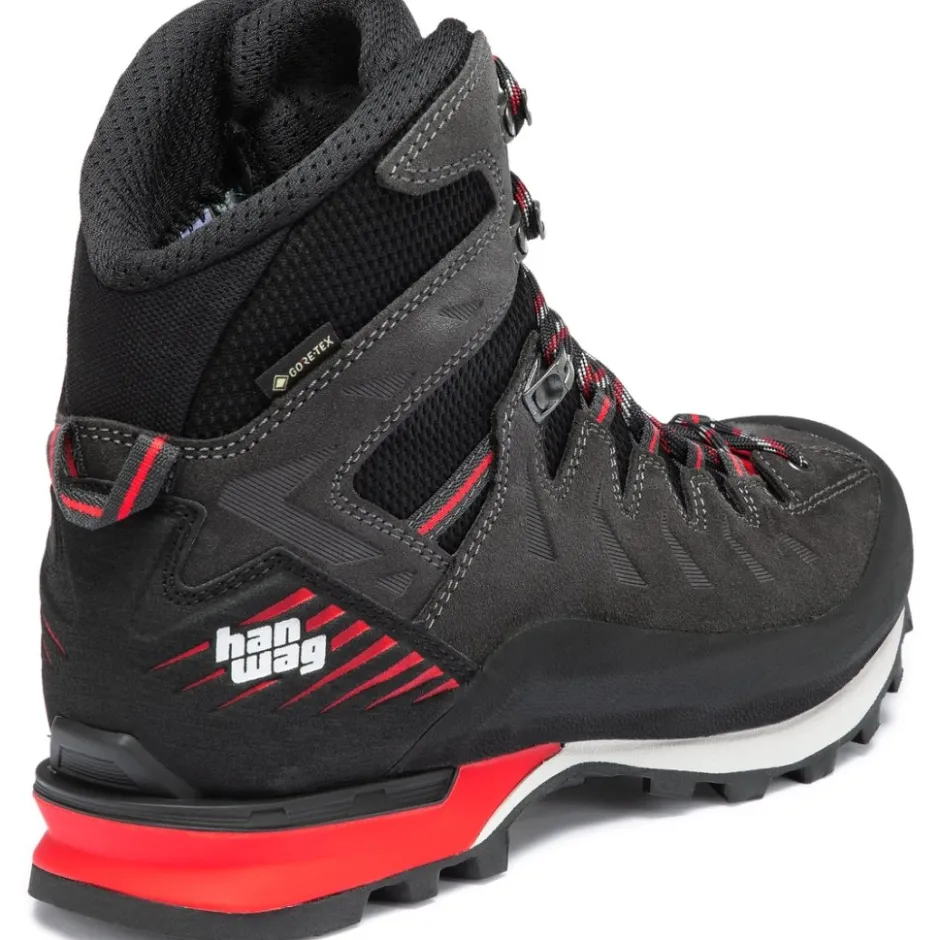 Bergschoenen|Bergschoenen < Hanwag Makra Pro GTX Wandelboots Heren - Asphalt/Rood