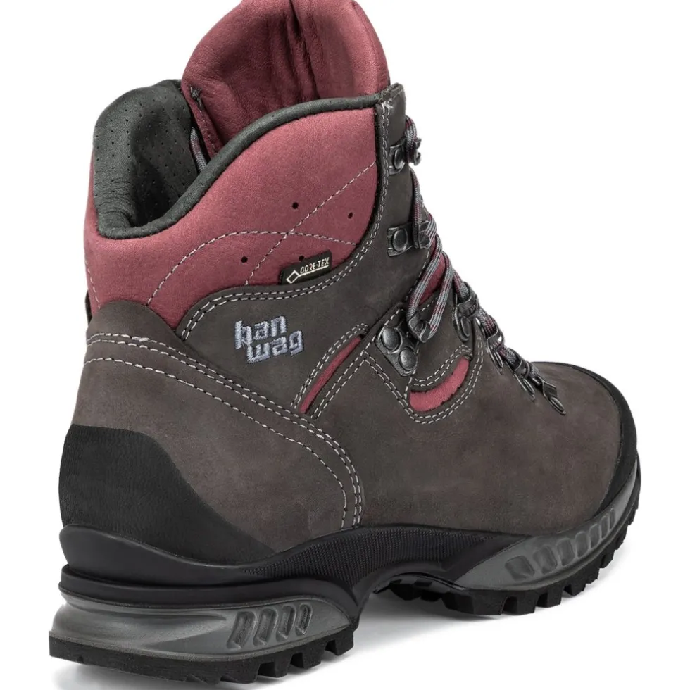 Hanwag Tatra II GTX Schoenen Dames - Wide - Asphalt/Dark Garnet