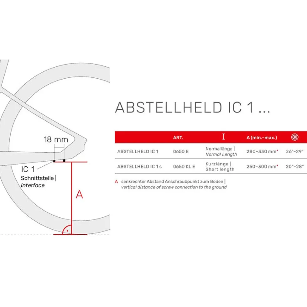 Hebie Fietsstandaard 650 Abstellheld IC 1 - zwart