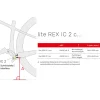 Standaards < Hebie lite REX IC 2 cm Dubbele Standaard - zwart