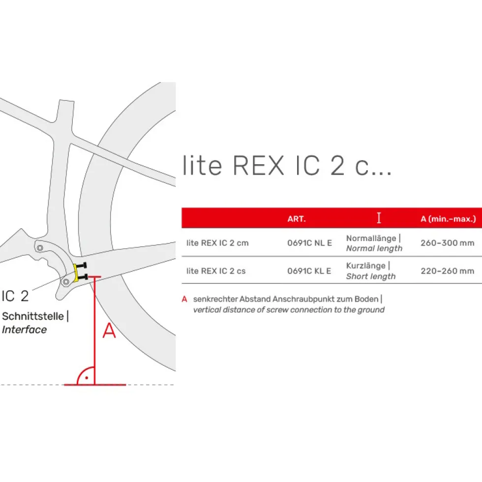 Hebie lite REX IC 2 cs Dubbele Standaard - zwart