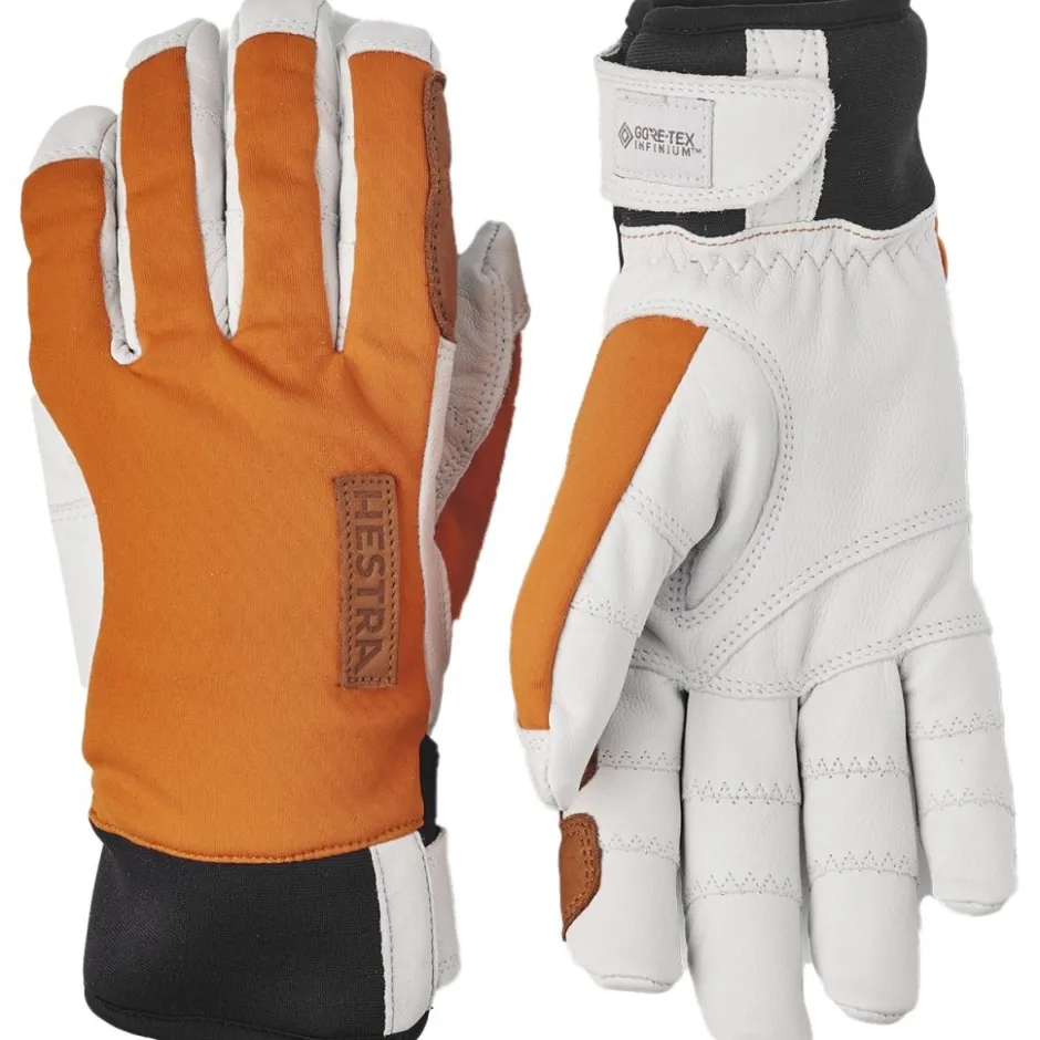 Handschoenen < Hestra Ergo Grip Active Wool Terry - 5 Vinger Outdoor Handschoenen - orange/offwhite