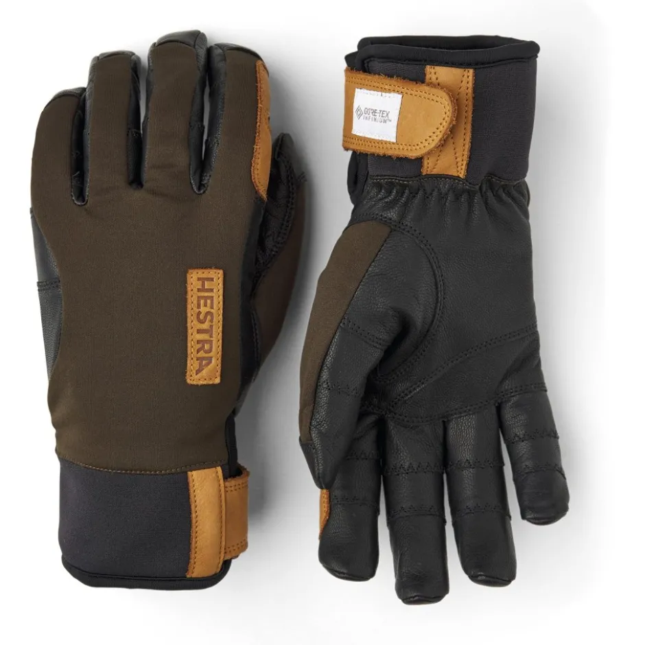 Handschoenen < Hestra Ergo Grip Active Wool Terry - 5 Vinger Handschoenen - dark forest/black