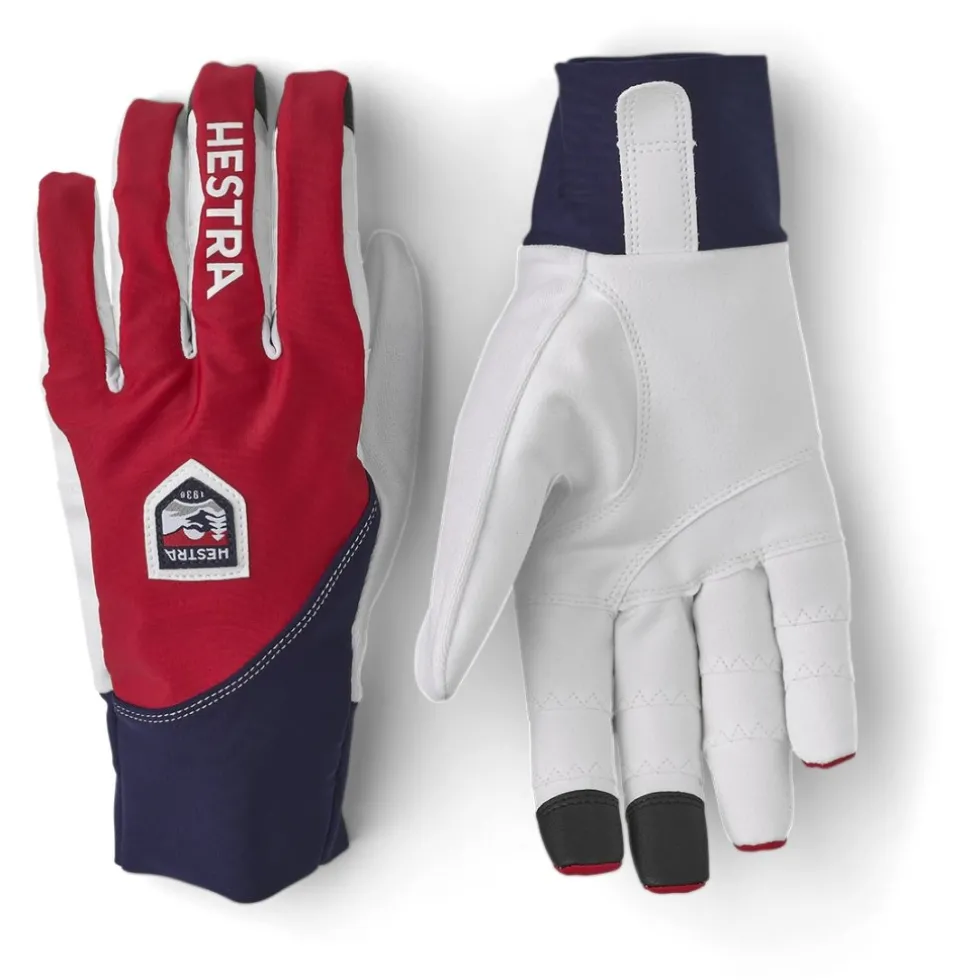 Hestra Ergo Grip Race Cut 5 Vinger Handschoenen - red/navy