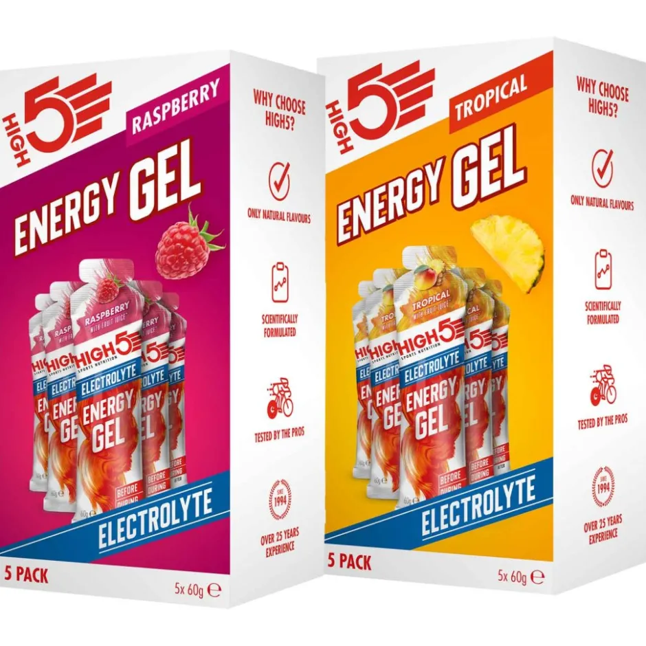 Outdoor Maaltijden < High5 Energy Gel Electrolyte - Koolhydraatgel - 5x60g