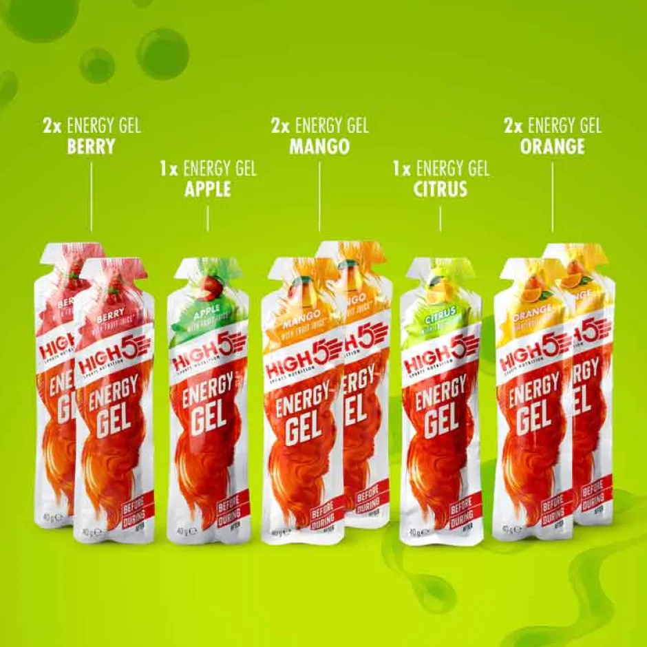 Outdoor Maaltijden < High5 Energy Gel Taster Pack - Koolhydraatgel Testpakket - 8x40g